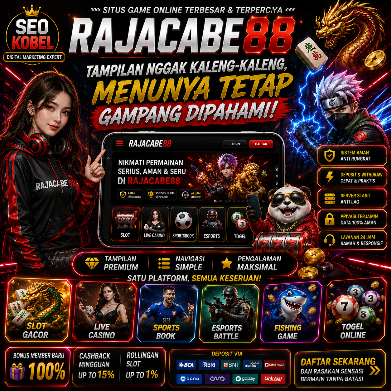 rajacabe88  Link Daftar Situs Slot88 Hari Ini & Terbukti Gampang Menang