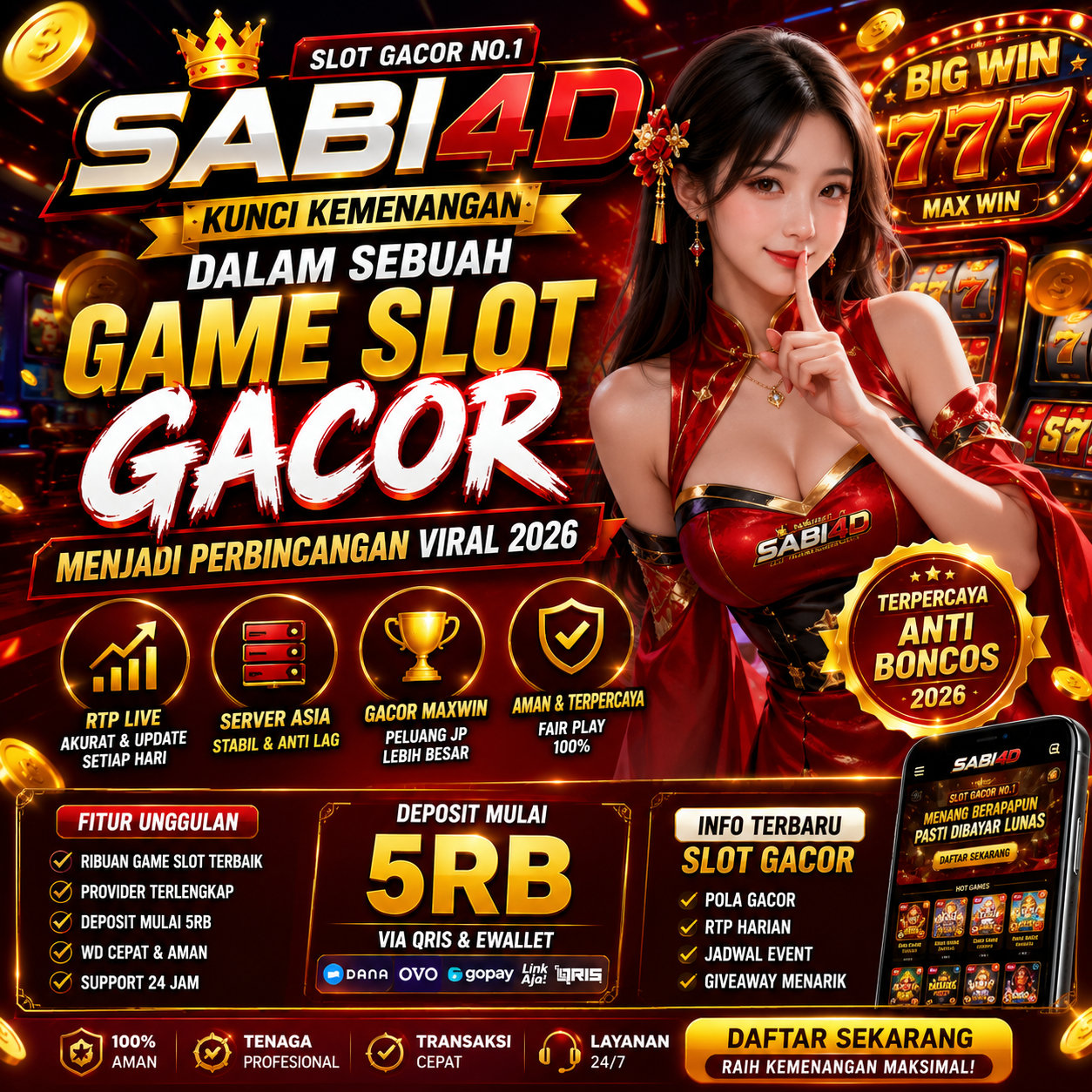 sabi4d  Zona Kumpulan Game Slot Online Winrate Paling Tinggi & Stabil